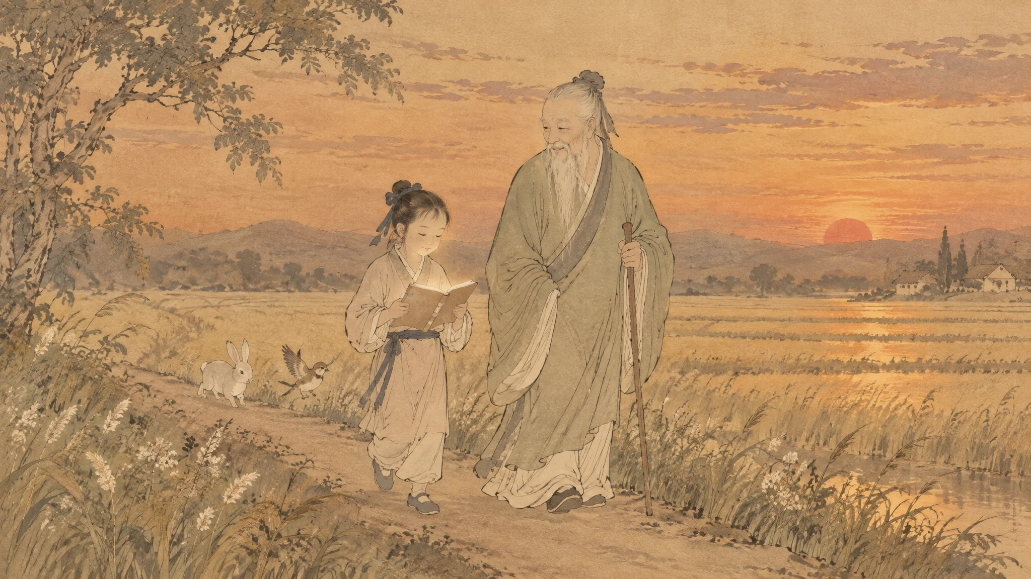 Illustration for: 等待墨迹的竹简