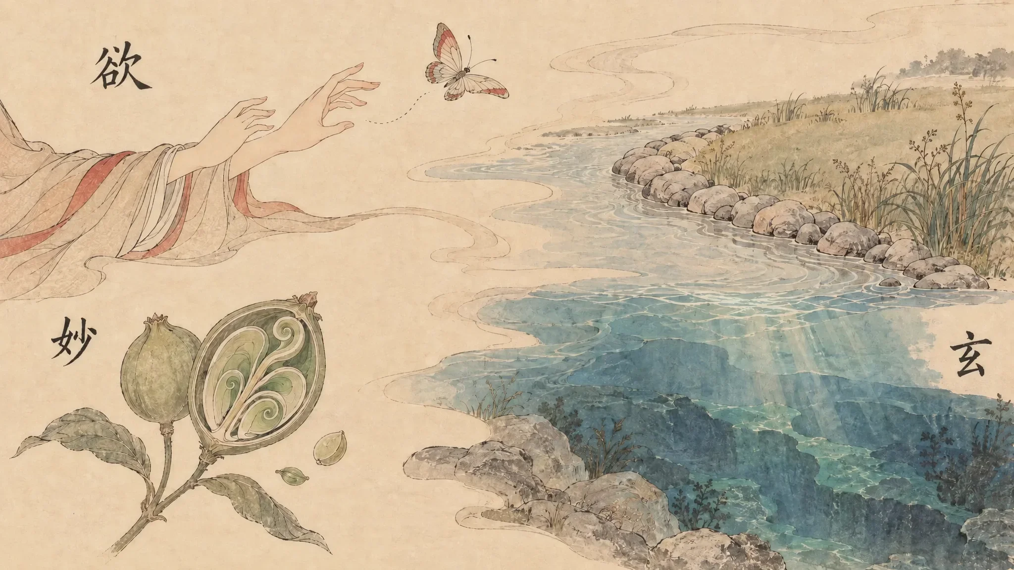 Illustration for: 欲、妙、徼与玄