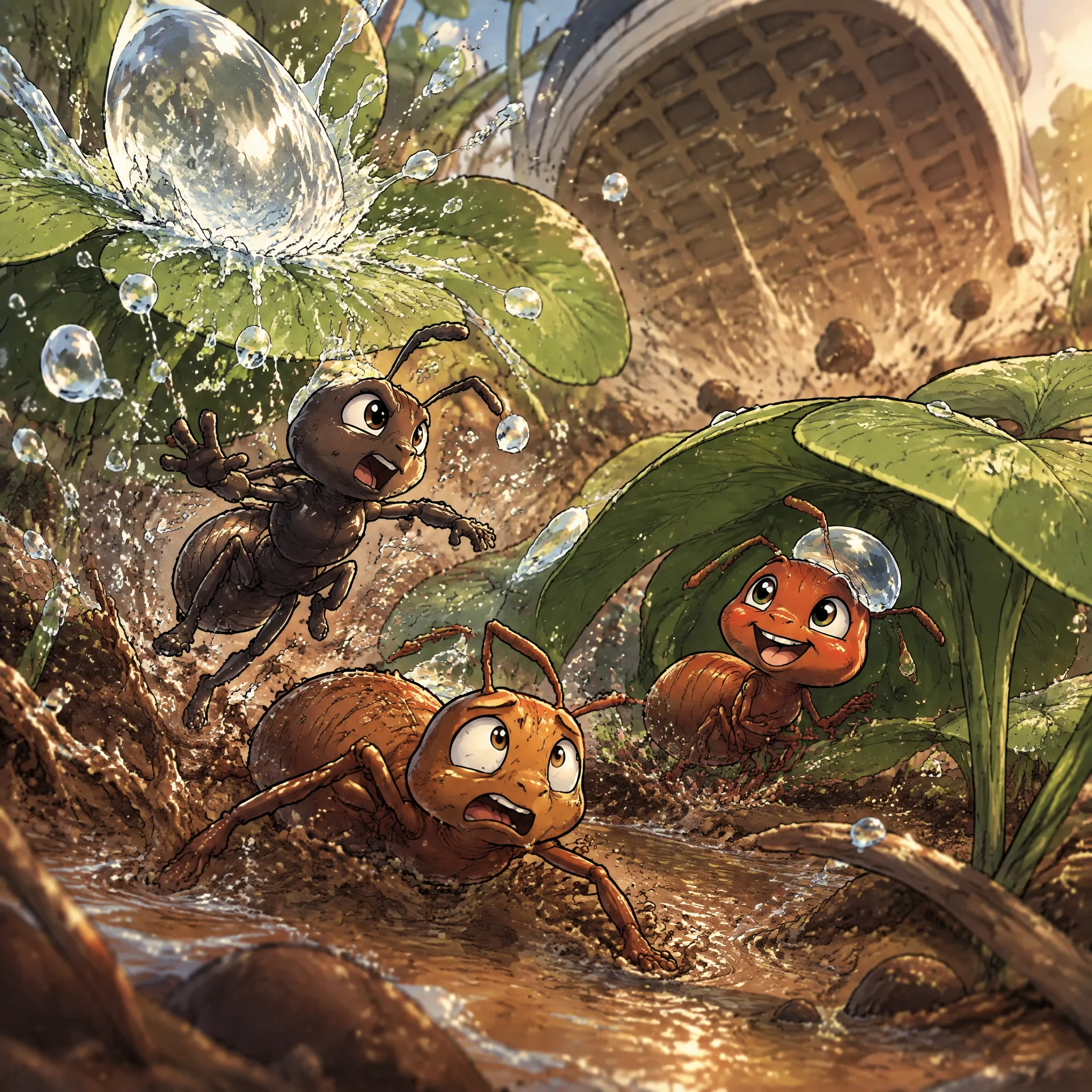 Illustration for: Splashes and Thuds