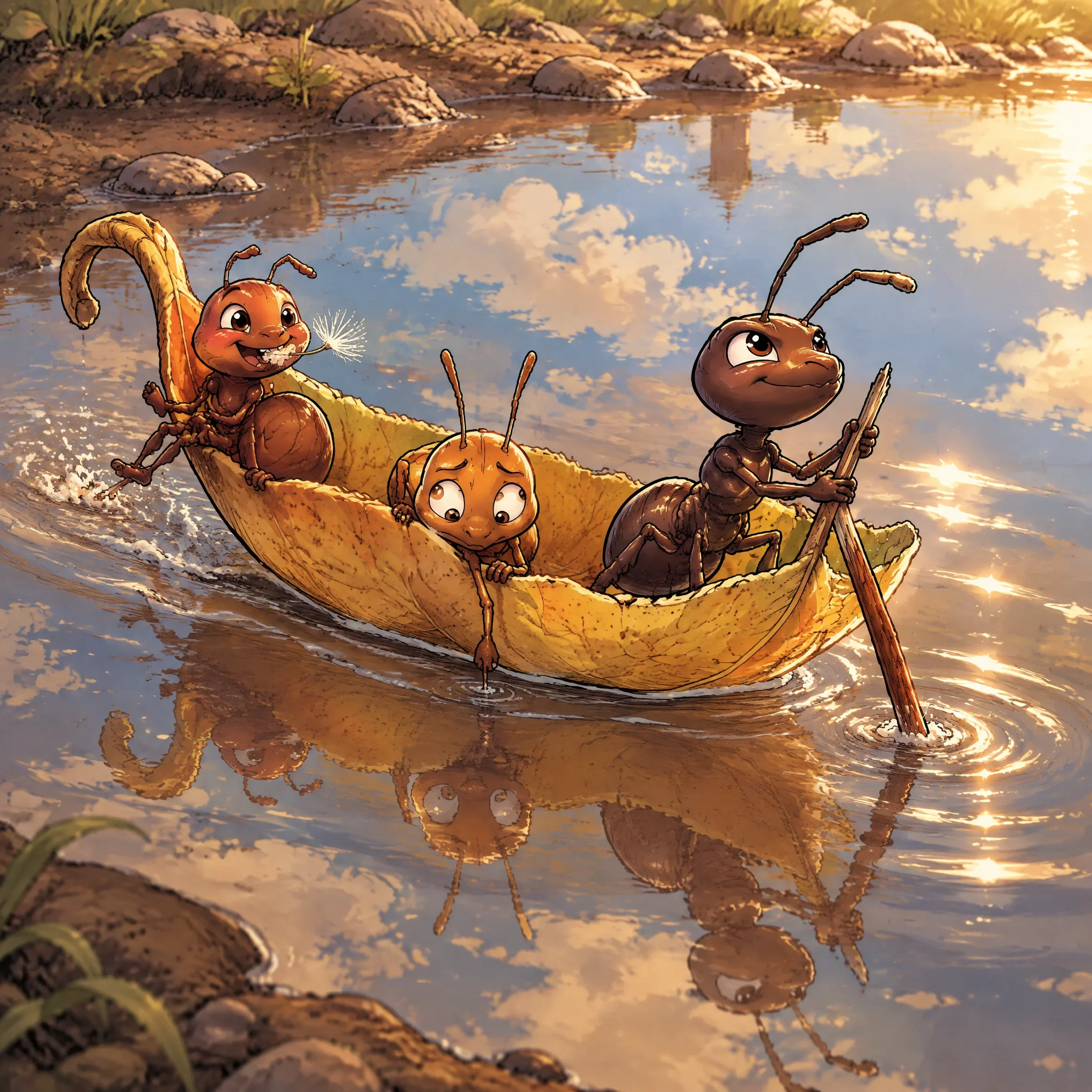 Illustration for: The Yellow Leaf Boat