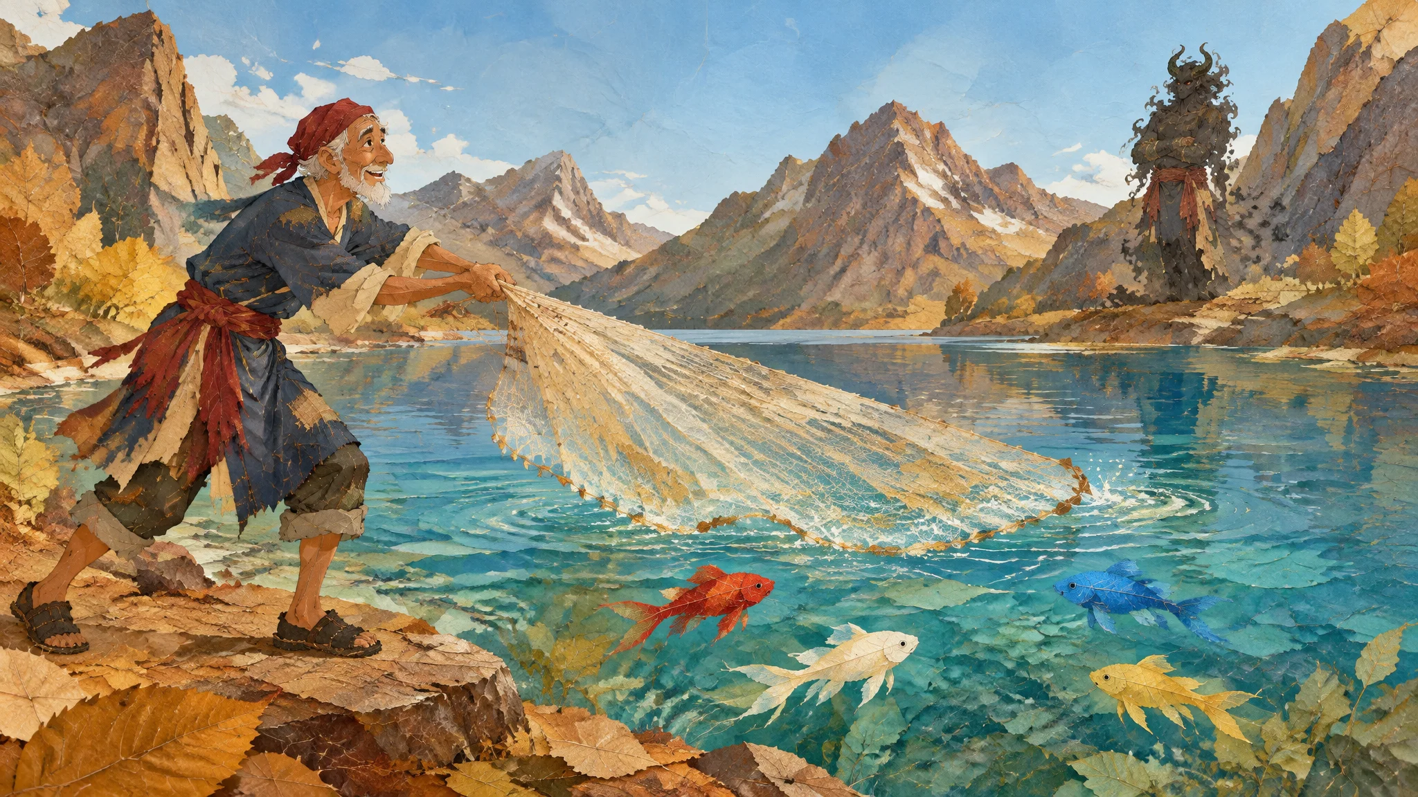 Illustration for: 神奇的彩鱼湖